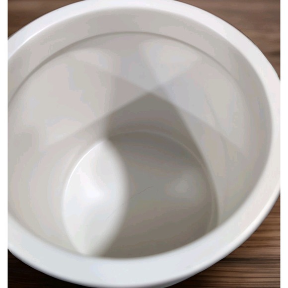 Crofton Stoneware Sugar  Canister with Wooden Seal Lid - Picture 5 of 7